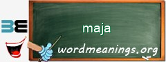 WordMeaning blackboard for maja